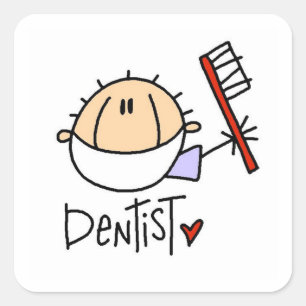 Adesivo Quadrado Dentista