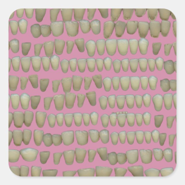 ADESIVO QUADRADO DENTISTA DENTISTA ORTODÔNICA ROTTEN DENTISMO BOCA (Frente)