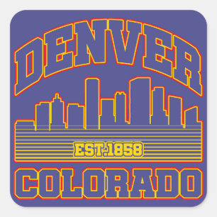 Adesivo Quadrado Denver, Colorado
