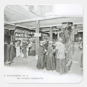 Adesivo Quadrado Departamento da disposição de Harrods, c.1901