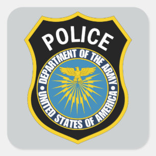 Adesivo Quadrado Departamento da polícia do exército