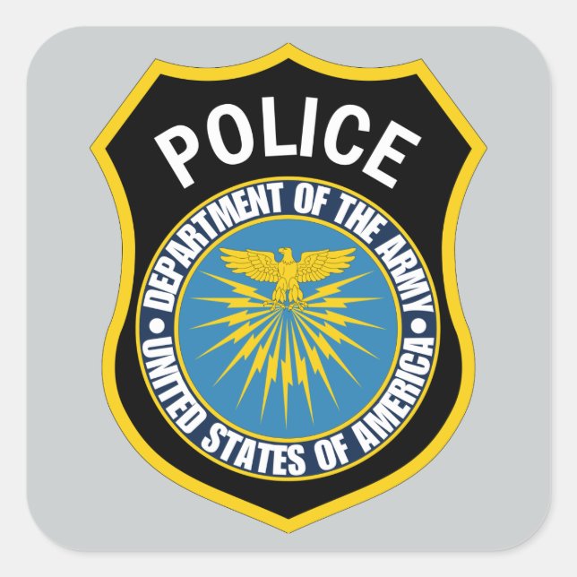 Adesivo Quadrado Departamento de Polícia do Exército (Frente)