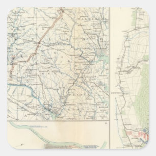 Adesivo Quadrado Depts militares da lavagem, Penn, Annapolis, NE Va