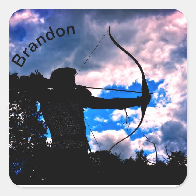 Adesivo Quadrado Der Bogenschütze (Frente)