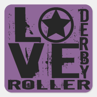 Adesivo Quadrado Derby do cilindro LOVE