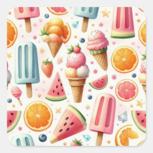 Adesivo Quadrado Deriva de Summer Sweet
