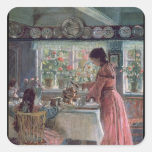 Adesivo Quadrado Derramando a manhã Café, 1906