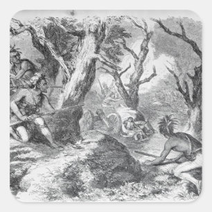 Adesivo Quadrado Derrota do General Braddock