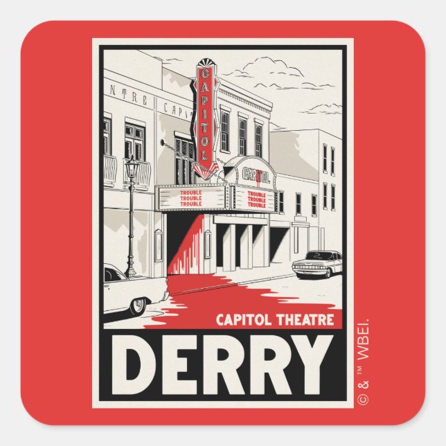 Adesivo Quadrado Derry Capitol Theater (Frente)