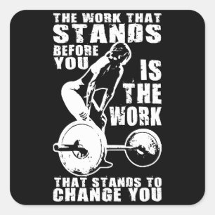 Adesivo Quadrado DESAFIO - Motivação do trabalho feminino