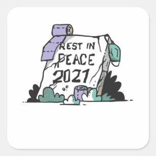 Adesivo Quadrado Descanso em Paz 2021