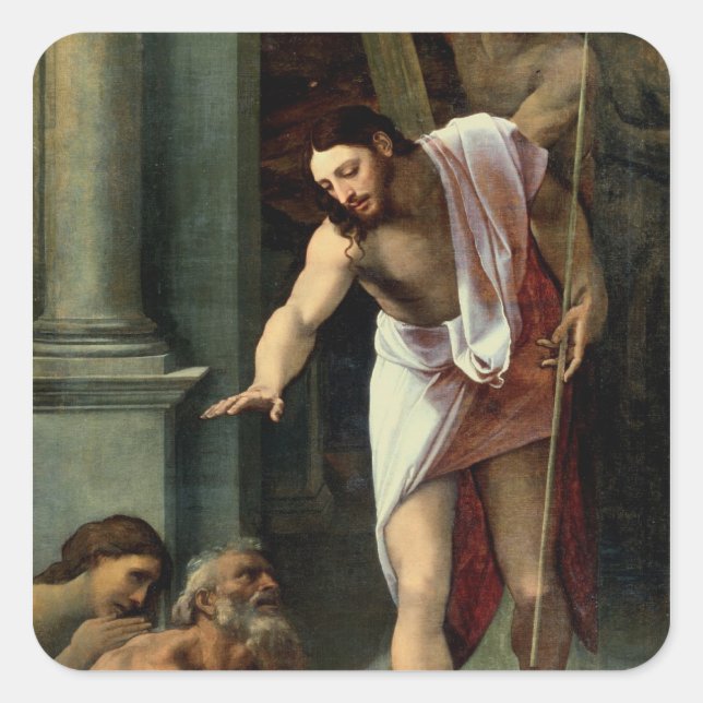 Adesivo Quadrado Descida do cristo para Limbo, c. 1532 (Frente)