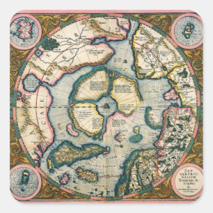 Adesivo Quadrado Descrição do terrário de Sepentralium, mapa da A