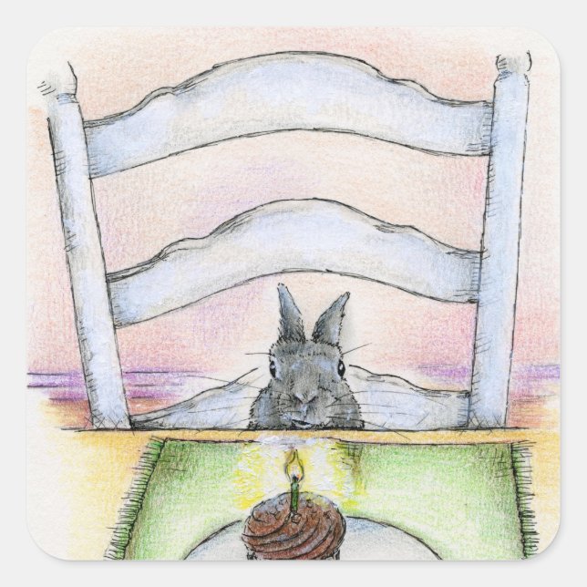 ADESIVO QUADRADO DESEJOS DE ANIVERSÁRIO (Frente)