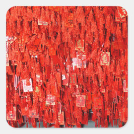 Adesivo Quadrado Desejos Vermelhos