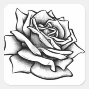 Adesivo Quadrado Desenho cor-de-rosa