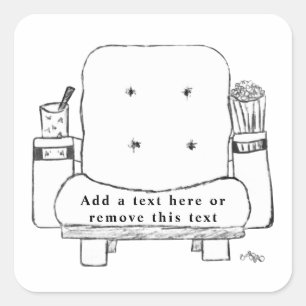 Adesivo Quadrado Desenho de Assentos do Cinema
