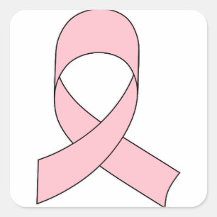Adesivo Quadrado Desenho de Fita Rosa