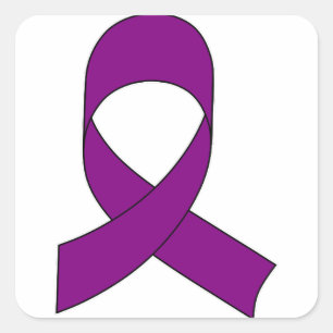 Adesivo Quadrado Desenho de Fita Roxo