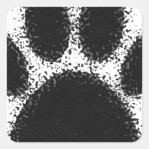 Adesivo Quadrado Desenho de Pata Cão