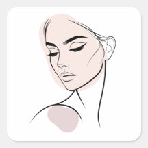 Desenho De Rosto De Mulher De Uma Linha N.O 3 (Com