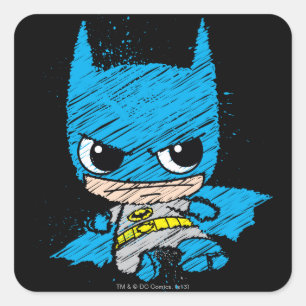 Adesivo Quadrado Desenho do Mini Batman