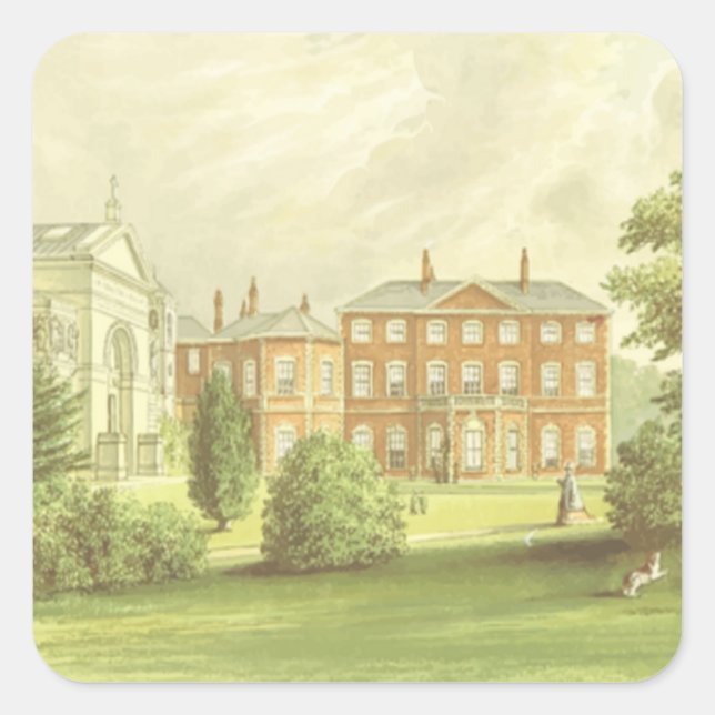 Adesivo Quadrado Desenho do Parque Everingham (Frente)