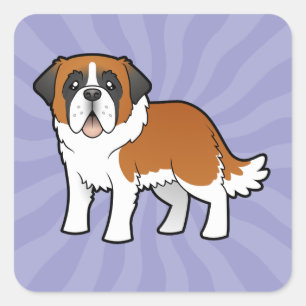 Adesivo Quadrado Desenhos animados St Bernard