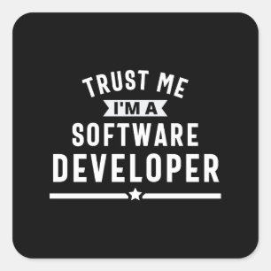 Adesivo Quadrado desenvolvedor de software