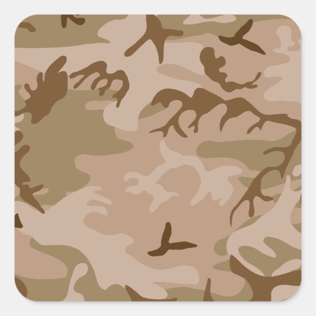 Adesivo Quadrado Desert Camo - Camouflage castanha (Frente)