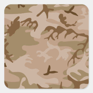 Adesivo Quadrado Deserto Camo - Camuflagem Marrom