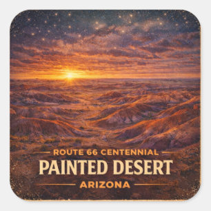 Adesivo Quadrado Deserto Pintado Amanhecer no Arizona Centenário