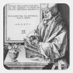 Adesivo Quadrado Desiderius Erasmus de Rotterdam, 1526