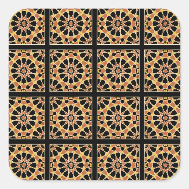 Adesivo Quadrado Design Árabe nº 3 em Emporio Moffa (Frente)