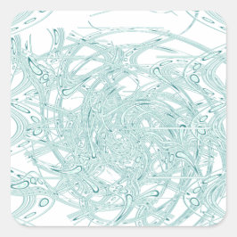 Adesivo Quadrado Design claro verde branco