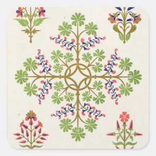 Adesivo Quadrado Design cor-de-rosa do papel de parede do motivo,