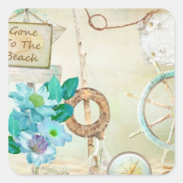 Adesivo Quadrado Design da Série Náutica 2 (Frente)