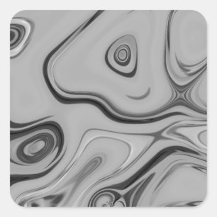 Adesivo Quadrado Design de arte colorida de camas pretas e Cinzas