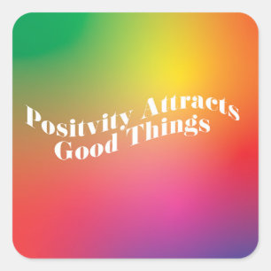 Adesivo Quadrado Design de aspas positivas