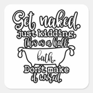 Adesivo Quadrado Design De Banheiro Engraçado Para Sua Decoração