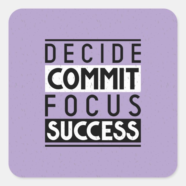 Adesivo Quadrado Design de Cotação Motivacional para Achievers (Frente)