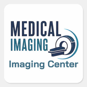 Adesivo Quadrado Design de Diagnóstico de Imagem Médica