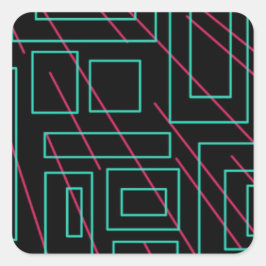 Adesivo Quadrado design de fundo preto