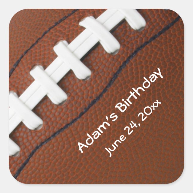 Adesivo Quadrado Design de futebol (Frente)