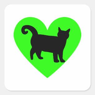 Adesivo Quadrado Design de Gato Lover para mães e pais de gatos