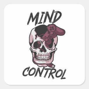 Adesivo Quadrado Design de jogos de controle da mente