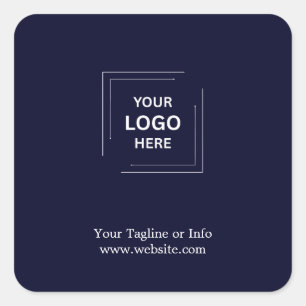 Adesivo Quadrado Design de Logotipo Corporativo Azul Marinho Profis
