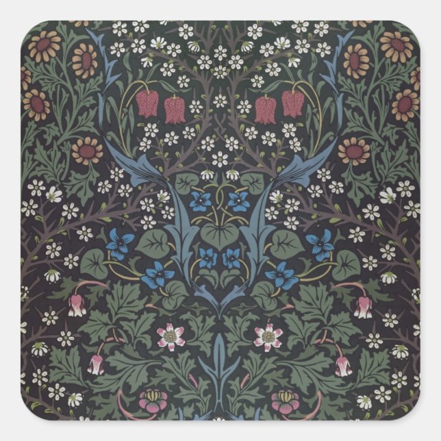 Adesivo Quadrado design de papel de parede 'Blackthorn', 1892 (Frente)