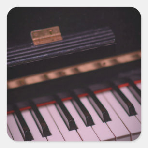 Adesivo Quadrado Design de Piano Incrível