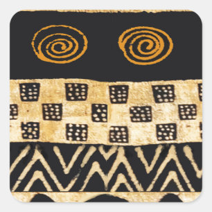 Adesivo Quadrado Design de Shaman Tribal Africano
